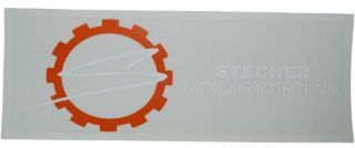 Bild von Stecher Motorradtechnik Aufkleber Logo mit Schriftzug